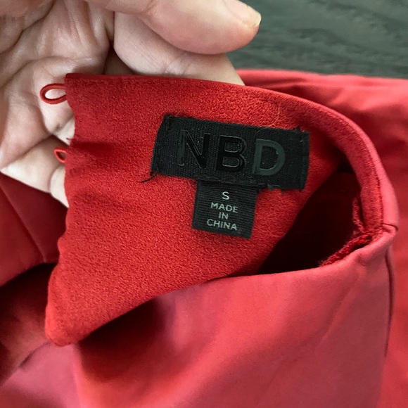 NBD Dionne Mini Dress in Rhubarb Red - Picture 4 of 4